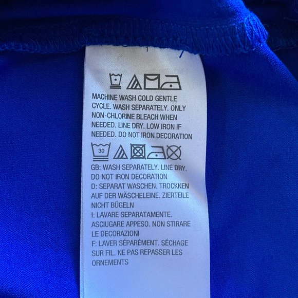 belle by kim gravel NWOT cold shoulder top with grommets cobalt blue 3X NWOT - Picture 9 of 12